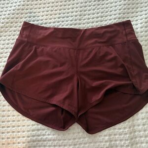 Lululemon Athletica Maroon Athletic Shorts